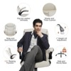 GlasFlength Seating Sets with Adjustable Armrest, Lumbar Support and Strong Metal Base, for home or office, Beige, 27.95"*27.95"*49.61" - 3 of 4