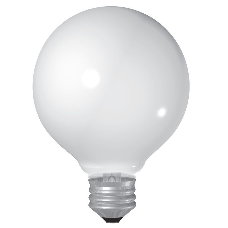 GE 25w 4pk G25 Incandescent Light Bulb White, 3 of 5