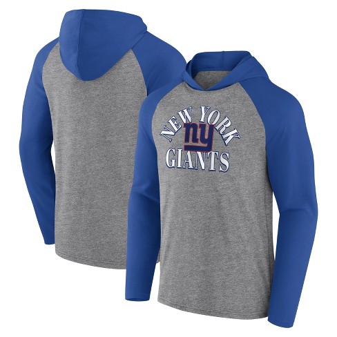 Nfl New York Giants Men's Gray Full Back Run Long Sleeve