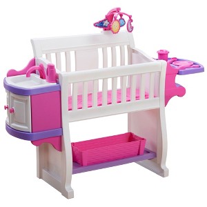 American Plastic Toys Kids My Very Own Nursery Baby Doll Playset with Crib, Pink - 1 of 3