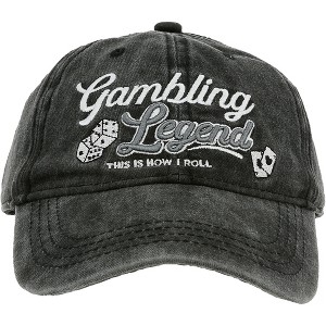 Pavilion Gift Company - Gambling - Black Washed Cotton Twill Hat - Hats - 1 of 4
