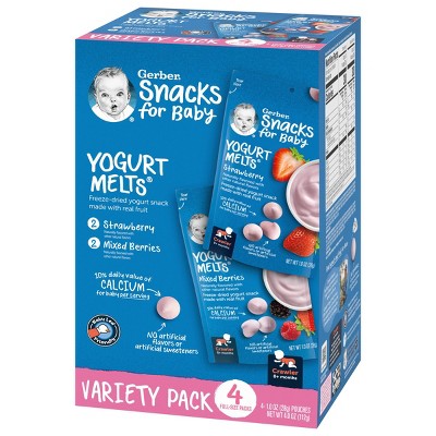 Gerber Yogurt Melts 4pk Strawberry &#38; Mixed Berries Freeze-Dried Snacks Variety Pack - 4oz_5