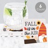 Big Dot of Happiness Fall Gnomes - Funny Autumn Harvest Party Decorations - Drink Coasters - Set of 6 - 2 of 4