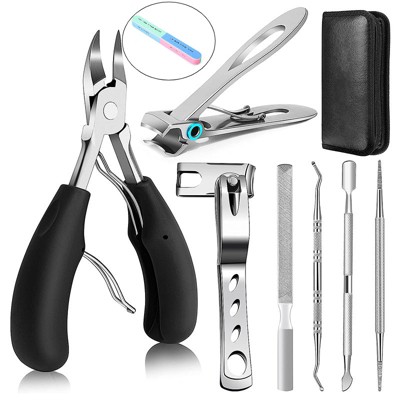 7Pcs Toenail Clippers for Seniors Thick Toenails, Aucurwen Heavy Duty Toe Nail Clippers Adult Thick Nails Long Handle
