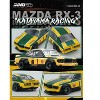 Mazda RX-3 Savanna RHD #1 "Katayama Racing Livery" Green and Yellow Striped 1/64 Diecast Model Car by Inno Models - 3 of 4