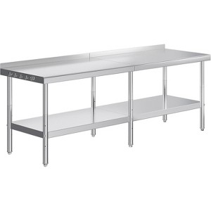 AMERLIFE Stainless Steel Table for Prep & Work Adjustable Under Shelf and Feet - 1 of 4