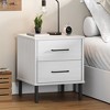 vidaXL Nightstand Storage Bedside Table with 2 Drawers Solid Pine Wood OSLO - 2 of 4