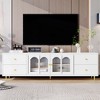 Sapphtopaz Modern TV Stand for TVs Entertainment Center Console Table with Shelves and Storage Cabinets TV Stands for Living Room - 4 of 4