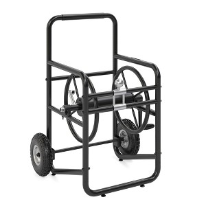 Suncast Professional Portable 200 Foot Hose Reel Cart with Wheels for Landscaping, Yard, Garden, & Utility Use, Black - 1 of 4