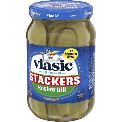 Vlasic Stackers Kosher Dill Pickle Slices - 16 Fl Oz : Target