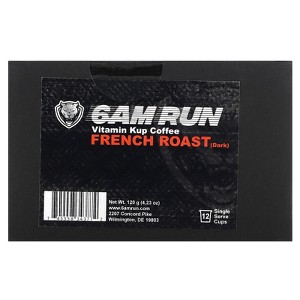 6AM Run Vitamin Kup Coffee, French Roast, Dark, 12 Single Serve Cups, 4.23 oz (120 g) - 1 of 3