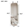 Kumasinova 47.2" Full Length Mirror with Storage,Natural Over Jewelry Closet Organizer,Door Mirror or Wall Mirror Full Length with Lockable Cabinet - 2 of 4