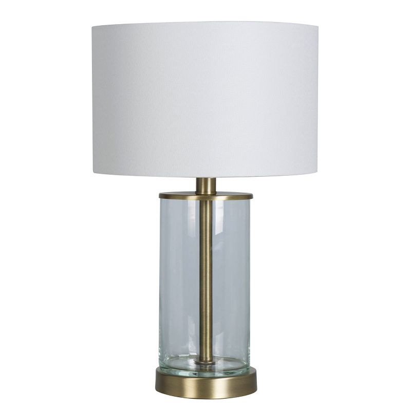 Fillable Accent with USB Table Lamp Brass - Threshold&#153;, 1 of 8