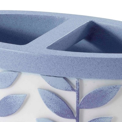 Periwinkle Blue and Purple Leaf Resin Toothbrush Holder