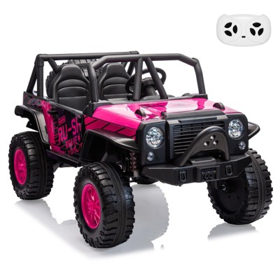24V Kids Ride-On Truck Car, 2-Seater Electric Vehicle with Remote Control,for Boys and Girls