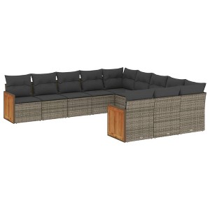 vidaXL Garden Sofa Set Grey - 1 of 4