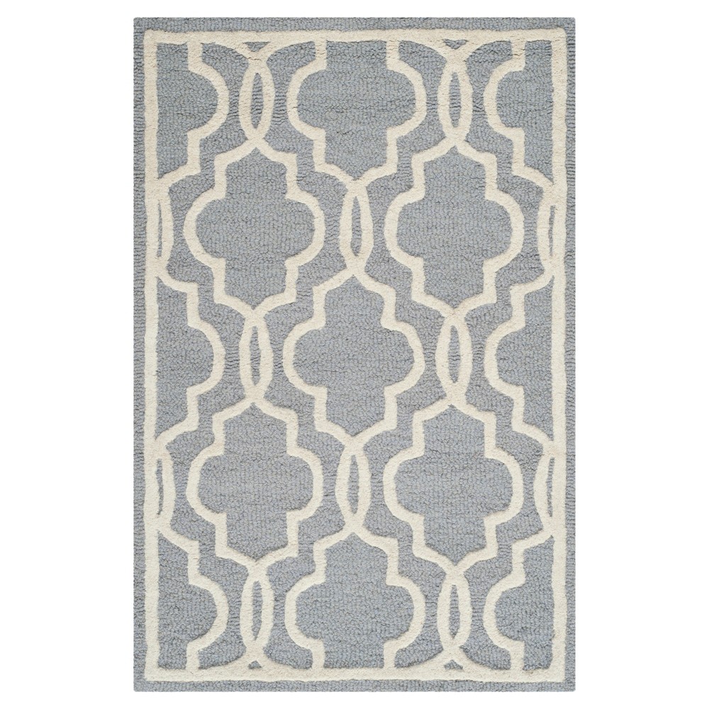 Langley Textured Rug - Silver/Ivory (2'x3') - Safavieh