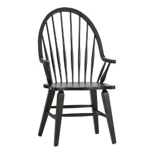 Liberty Furniture,Hearthstone Ridge Windsor Back Arm Chair - Black in Tobacco - 1 of 4