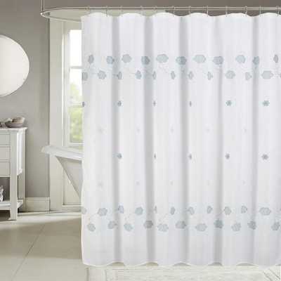 RT Designers Collection Tiffany Embroidered Stylish Shower Curtain 70" x 72" Teal