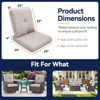 Buenhomino Outdoor Seat Cushion Set 25 x 22 x 4 Inch,Waterproof & Fade Resistant Outdoor Chair Cushions,Deep Seat Cushion with Removable Cover - 3 of 4