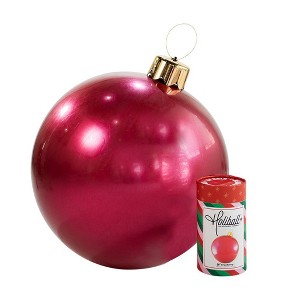 Holiball 30" Outdoor Decorative Sculpture Cranberry - 1 of 1