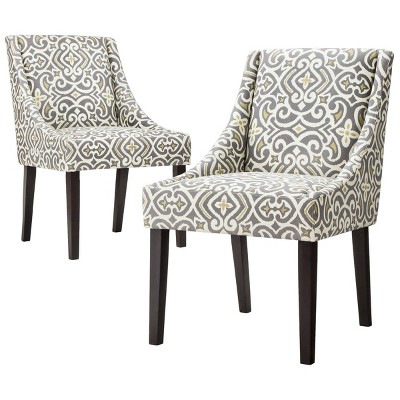 Griffin Cutback Dining Chair - Gray, Citron (Set of 2) - Skyline Furniture&#174;