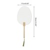 Unique Bargains Portable Double-Sided Long Handle Xuan Paper Folding Fan 1 Pc - 2 of 4