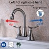 Gulches Brushed Nickel Bathroom Faucet, 2-Handle, 4-Inch Centerset, Includes Pop-up Drain & Supply Hoses - 3 of 4