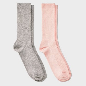 Men's 2pk Casual Crew Socks - Goodfellow & Co™ Light Pink 6-12 - 1 of 3