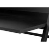 Vynxaria 48" Black Metal Frame Desk Gaming Desks Writing Desks Black Laminate Top  Industrial Shelving - 4 of 4