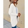 Clearlove Women’s Lightweight Long Sleeve Front Open Casual Drop Shoulder Knit Cardigan - 3 of 4