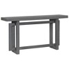 Contemporary Console Table With Industrial Style Concrete Wood Top Easy To Assemble Extra Long Entryway Table - image 2 of 4