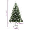 vidaXL Artificial Hinged Christmas Tree with Flocked Snow - Easy Assembly with Sturdy Metal Stand - Lifelike Festive Display - 4 of 4