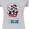 Women's - Dr. Seuss - Cat in the Hat Waving Banners Red White Blue Fitted Graphic T-Shirt - 2 of 4