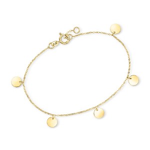 Pure Collection by Ross-Simons Italian 14kt Yellow Gold Multi-Disc Station Bracelet - 1 of 3
