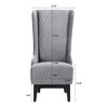 Lyngins Vintage High-Back Accent Chair, Modern High Wingback Chair, Faux Leather Living Room Chair with Birch Legs, Comfy Reading Chair/Sofa Chair - 3 of 4