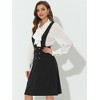 Allegra K Women's Overall Pinafore Dress Midi Suspenders Skirt - 3 of 4
