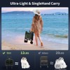 Wagons Folding Carts, Utility Folding Cart with Wheels All Terrain, Drink Holder and Adjustable Handle, 170kg Portable Supermarket Cart - 3 of 4