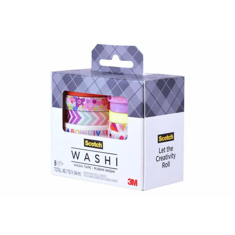 Scotch 8pk Expressions Washi Tape Geometric Madness, 6 of 10