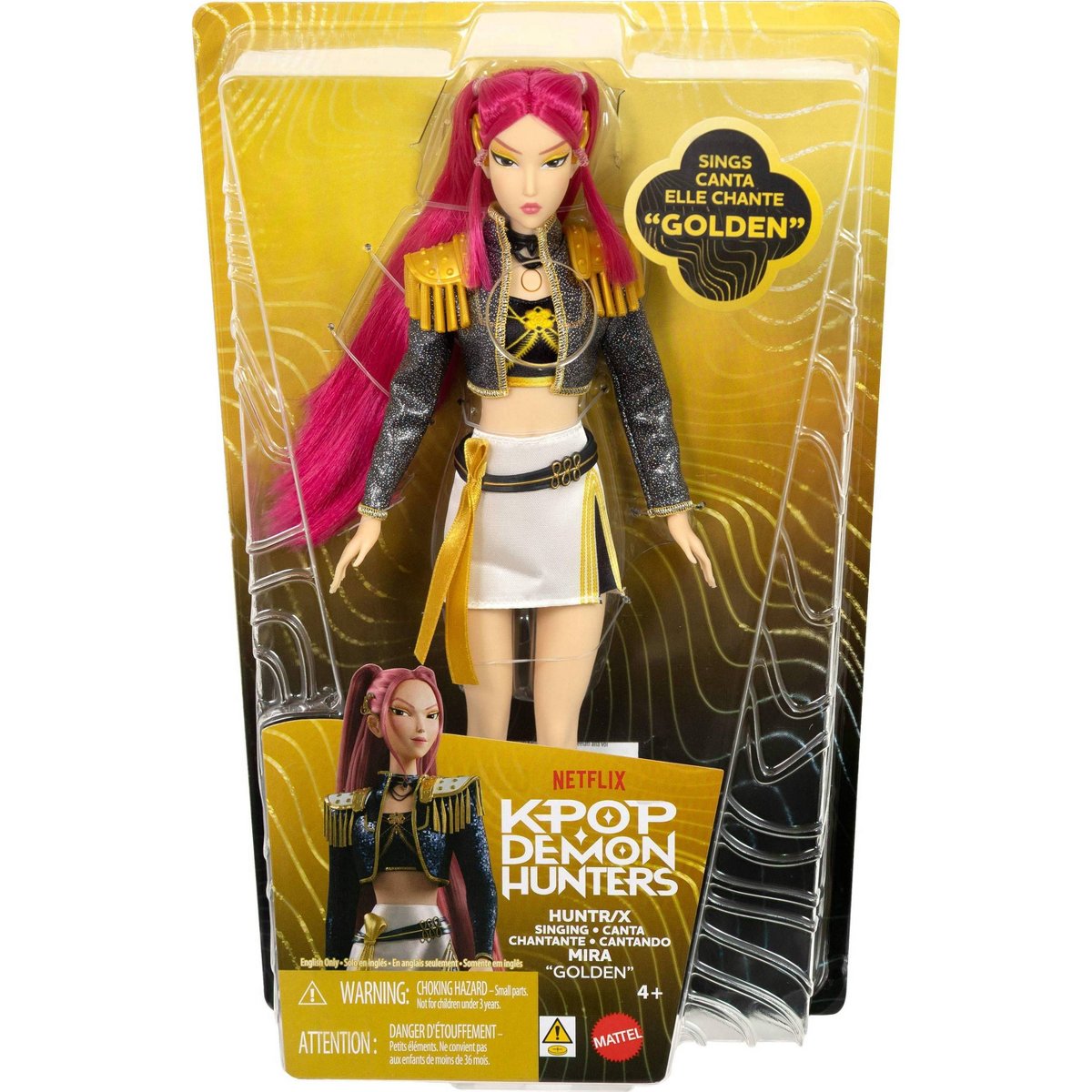 Детские куклы KPop Demon Hunters HUNTR/X Mira Golden Singing Doll in Removable Outfit and 5 Posable Joints — фото 6