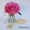 Coucheta Real Touch Hydrangea Arrangement - Lifelike Faux Flowers in Vase with Wood Bead String for Home, Available in Multiple Colors - 2 of 4