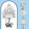 Reclining Hair Salon Chair, 360°Swivel Barber Chair with Heavy Duty Hydraulic Pump Height Adjustable - 3 of 4