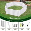 Cesicia 70x60x18in Grey Hexagon Galvanized Steel Raised Garden Bed - 3 of 4
