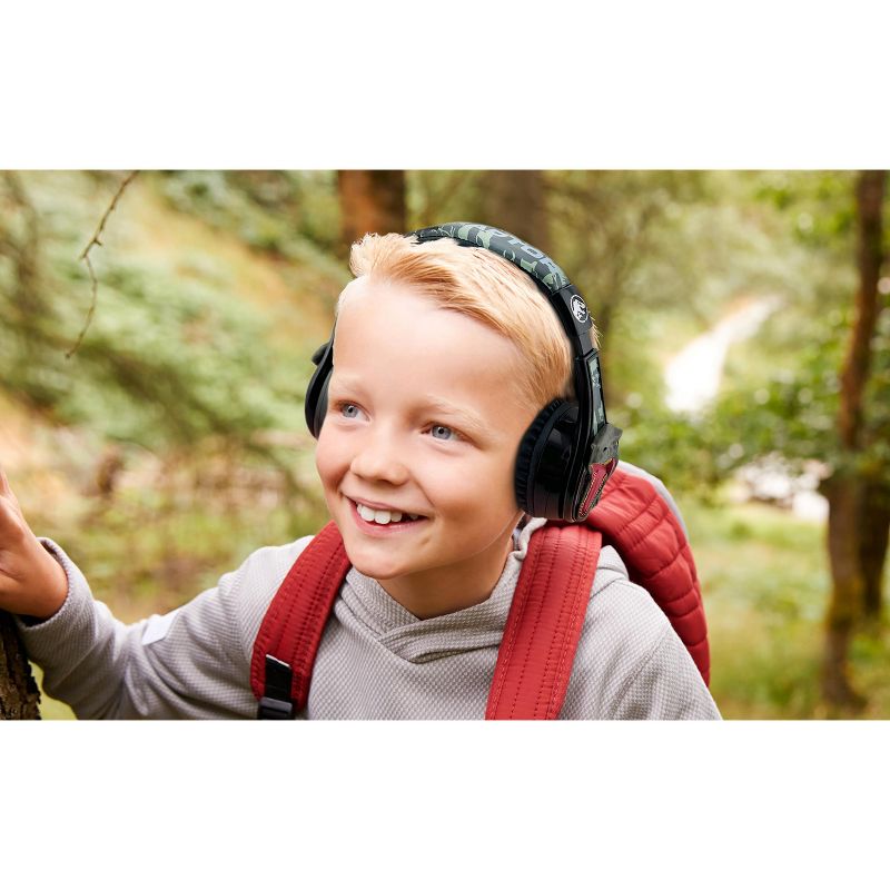 eKids Jurassic World Bluetooth Headphones for Kids, Over Ear Headphones with Microphone - Multicolored (JW-B52v22EC), 5 of 6