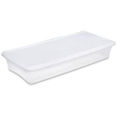 Sterilite 19608006 41 Quart Under Bed Latch Tote Storage Box Containers (6 Pack)