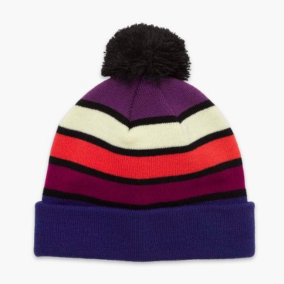 Turtle Fur Youth Rooftop Rave Beanie - Winter Cuffed Pom Hat