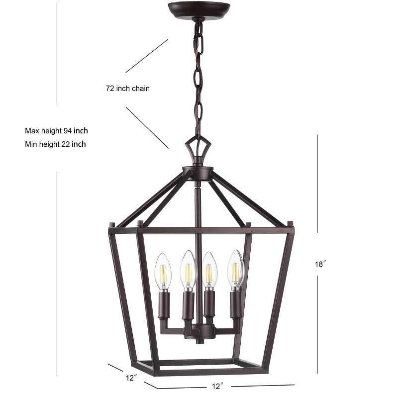 16" Metal Pagoda Lantern Pendant (Includes LED Light Bulb) - JONATHAN Y, 5 of 11