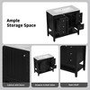 Akoasm 35.5 in. W Sink Bathroom Vanity Cabinet with 3 Drawer For Bathroom-Black - 4 of 4