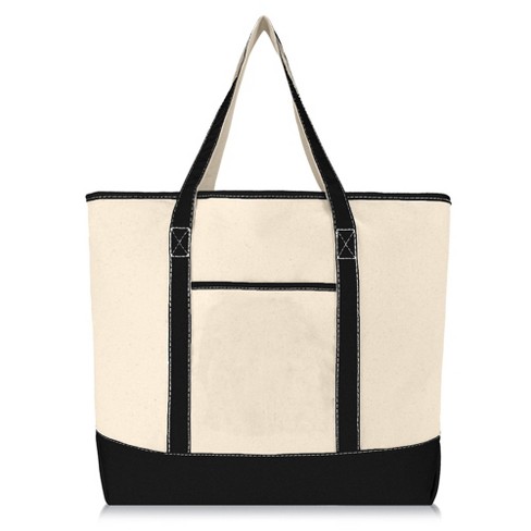 Dalix 22" Soft Canvas Tote Bag - image 1 of 4