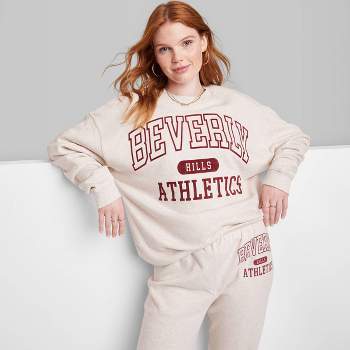 Women's Ascot + Hart Beverly Hills Graphic Pullover Sweatshirt - Beige
